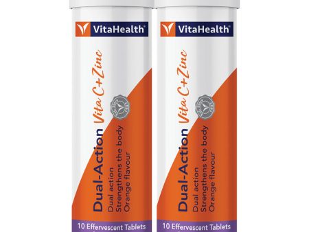 VitaHealth Dual-Action Vita C + Zinc 10s +10s Supply