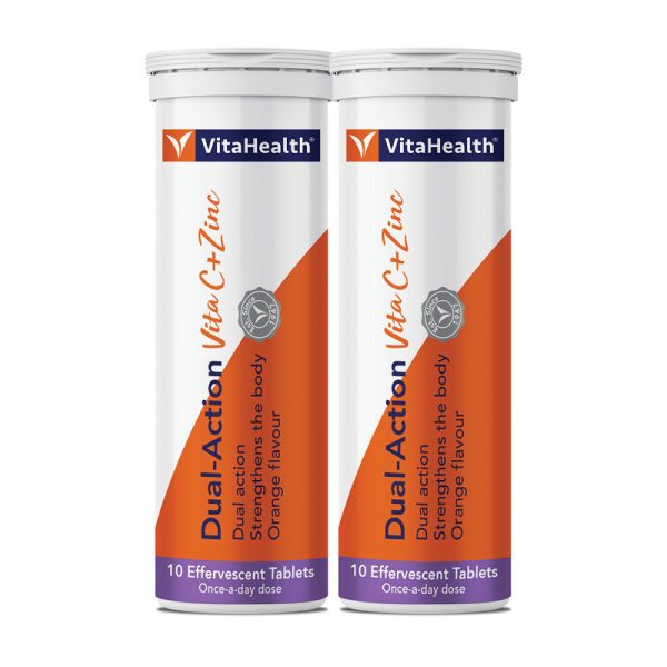 VitaHealth Dual-Action Vita C + Zinc 10s +10s Supply