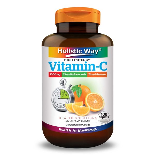 Holistic Way High Potency Vitamin-C 1000mg (Timed-Release) (100 Caplets) Supply