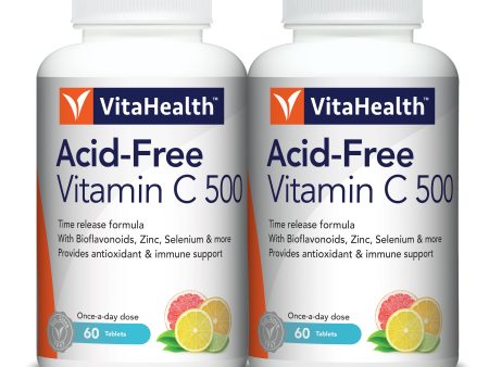 VitaHealth Acid-Free Vitamin C 500 2x60s on Sale