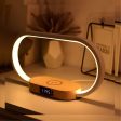 StitchesandTweed Bedside Lamp with Clock, USB Wireless Charger, Touch Table Lamps for Nightstand For Discount