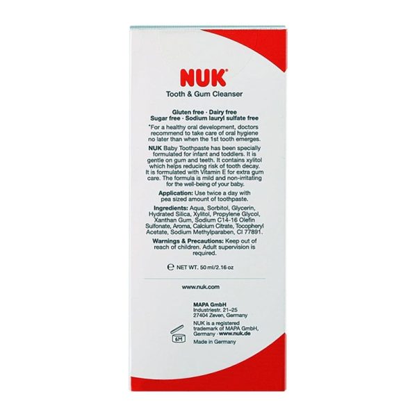 NUK Baby Toothpaste 50ml - Natural Apple Banana flavour | 3 - 36 months | Made in Germany Sale