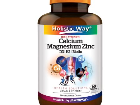 Holistic Way High Strength Calcium Magnesium Zinc 60 Tablets Online now