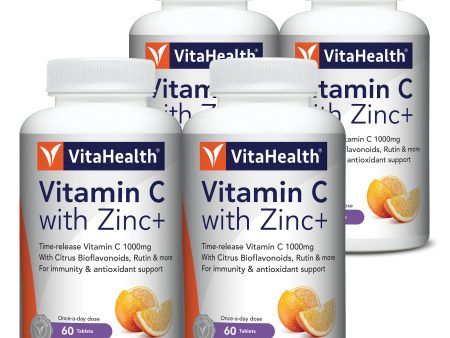 VitaHealth  Vitamin C With Zinc 2x60s+2x60s Supply