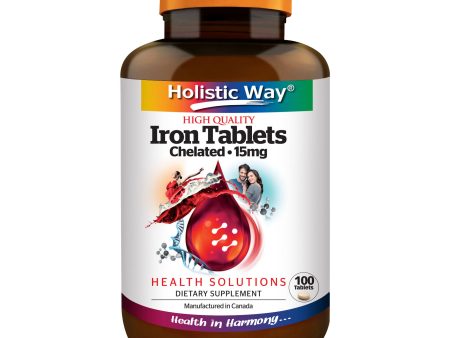 Holistic Way Iron Tablets Chelated 15mg (100 Tablets) Online now