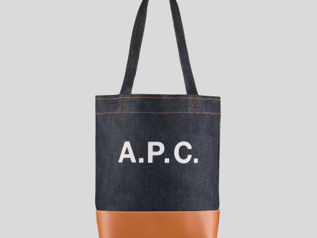 A.P.C. Axel Small Unisex Tote Bag Caramel RB-CODDPM61568CAF on Sale