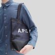 A.P.C. Axel Small Unisex Tote Bag Navy RB-CODDPM61568IAK Online Hot Sale