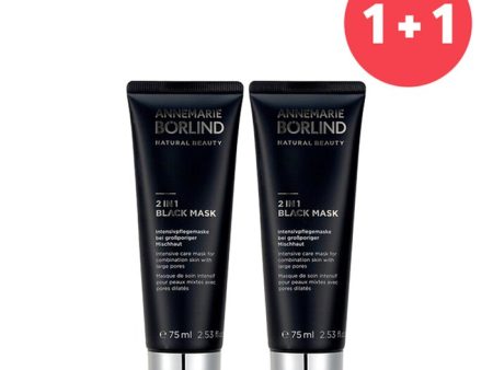 【buy 1 Get 1】2 In 1 Black Mask - Intensive Care Mask For Combination Skin With Large Pores  (add One To Cart And Get Two) - 75ml 2.53oz Fashion