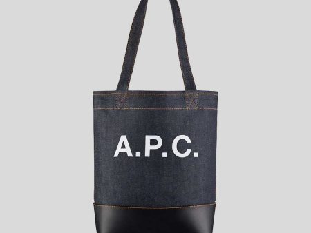 A.P.C. Axel Small Unisex Tote Bag Navy RB-CODDPM61568IAK Online Hot Sale