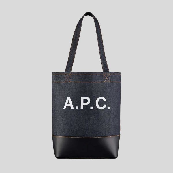 A.P.C. Axel Small Unisex Tote Bag Navy RB-CODDPM61568IAK Online Hot Sale