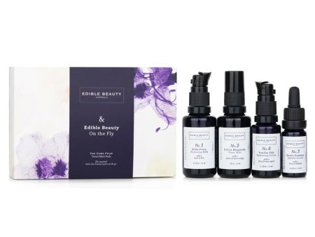 & Edible Beauty On The Fly Travel Mini Kit: Cleansing Milk 15ml+ Toner Mist 30ml+ Ageless Serum 10ml+ Hydrating Lotion 15ml - 4pcs Online Sale